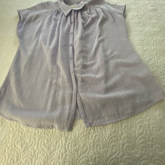 Universal Thread Light Purple Button Down Shirt Dolman Sleeve Button Up Size L - Picture 8 of 11